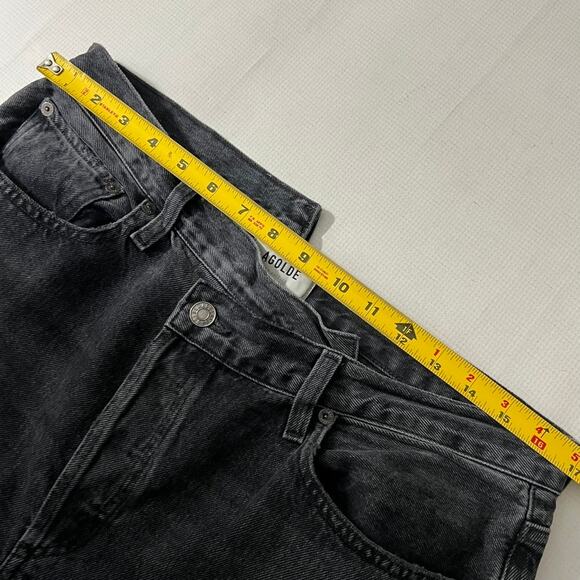 Agolde Criss Cross Straight Jeans Black Women Size 30 - Picture 4 of 11